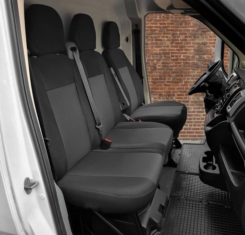 Sitzbezüge passgenau Schonbezüge Roco geeinget für Citroen Jumpy ab 2016 Erste Reihe 3-Sitzer SD von BesteKauf