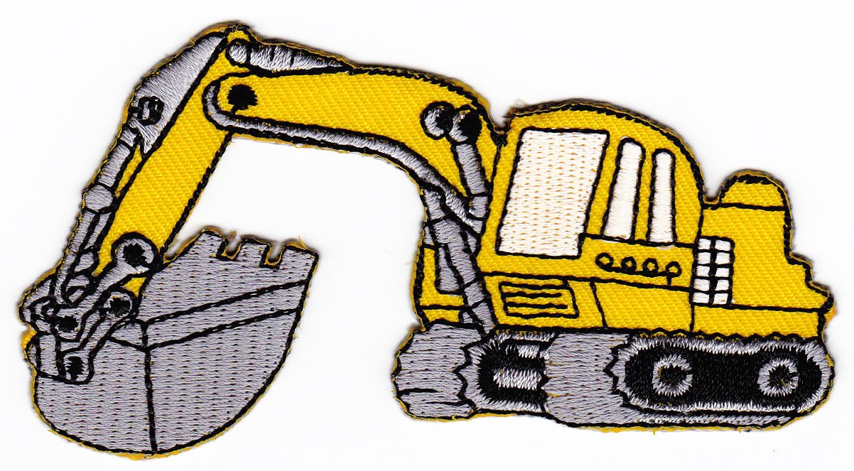 Aufnäher Bügelbild Aufbügler Iron on Patches Applikation Bagger Baustelle Aufnäher Bügelbild Aufbügler Iron on Patches Applikation Bagger Baustelle von Bestellmich