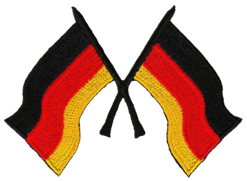 Aufnäher Bügelbild Aufbügler Iron on Patches Applikation Flagge Deutschland Fussball von Bestellmich / Aufnäher