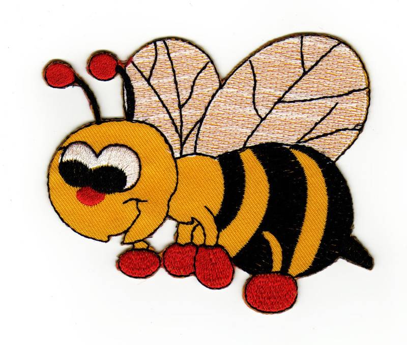 Aufnäher Bügelbild Aufbügler Iron on Patches Applikation Kinder Baby Biene Hummel von Bestellmich / Aufnäher