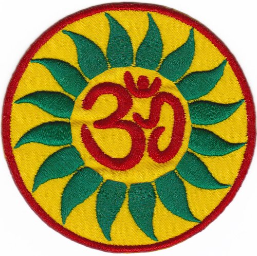 Aufnäher Bügelbild Aufbügler Iron on Patches Applikation Sonne Indien Nepal Yoga Tibet von Bestellmich / Aufnäher