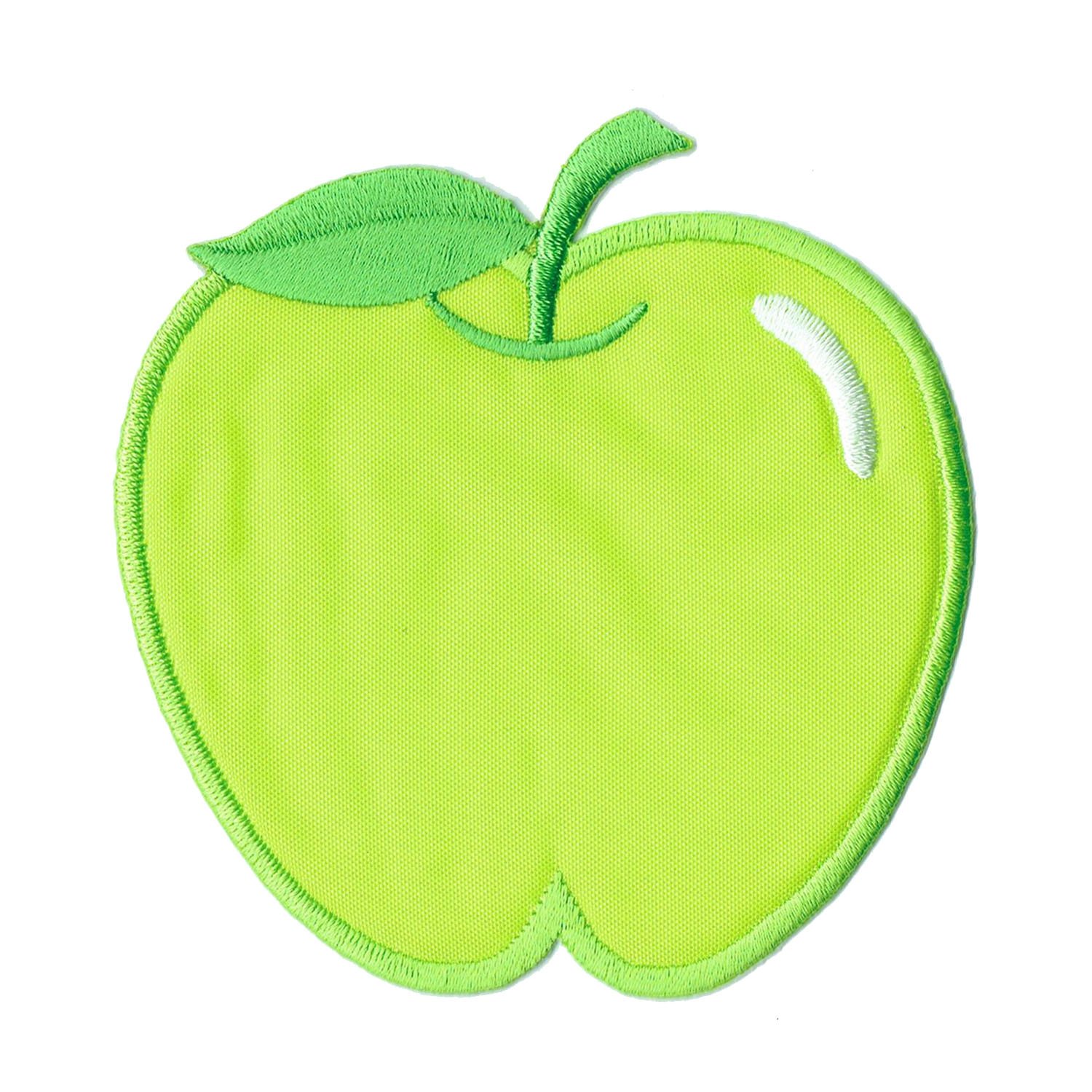 Aufnäher Bügelbild Aufbügler Iron on Patches Applikation grüner Apfel Kinder Baby Süss von Bestellmich / Aufnäher