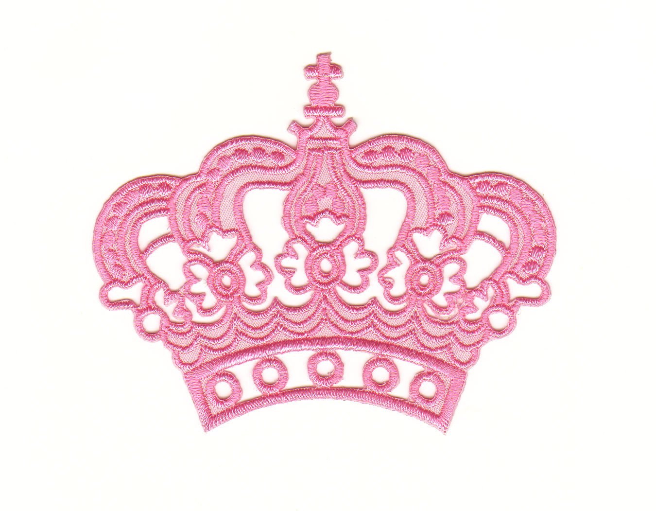 Aufnäher Bügelbild Iron on Patches Applikation Prinzessin Krone rosa pink von Bestellmich / Aufnäher