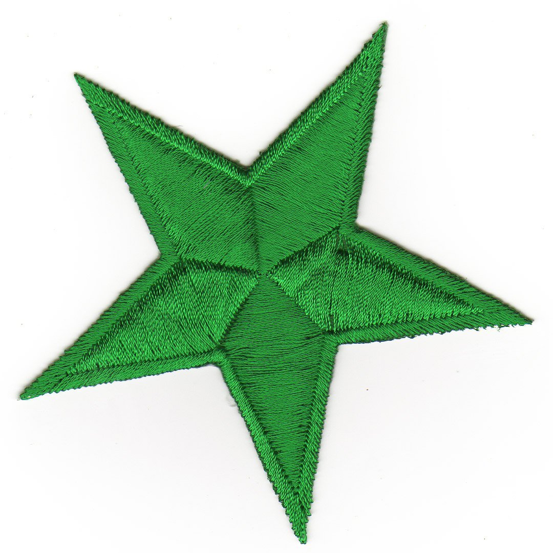 Nautischer Stern Grün Aufnäher Bügelbild Iron on Patches Applikation von Bestellmich / Aufnäher