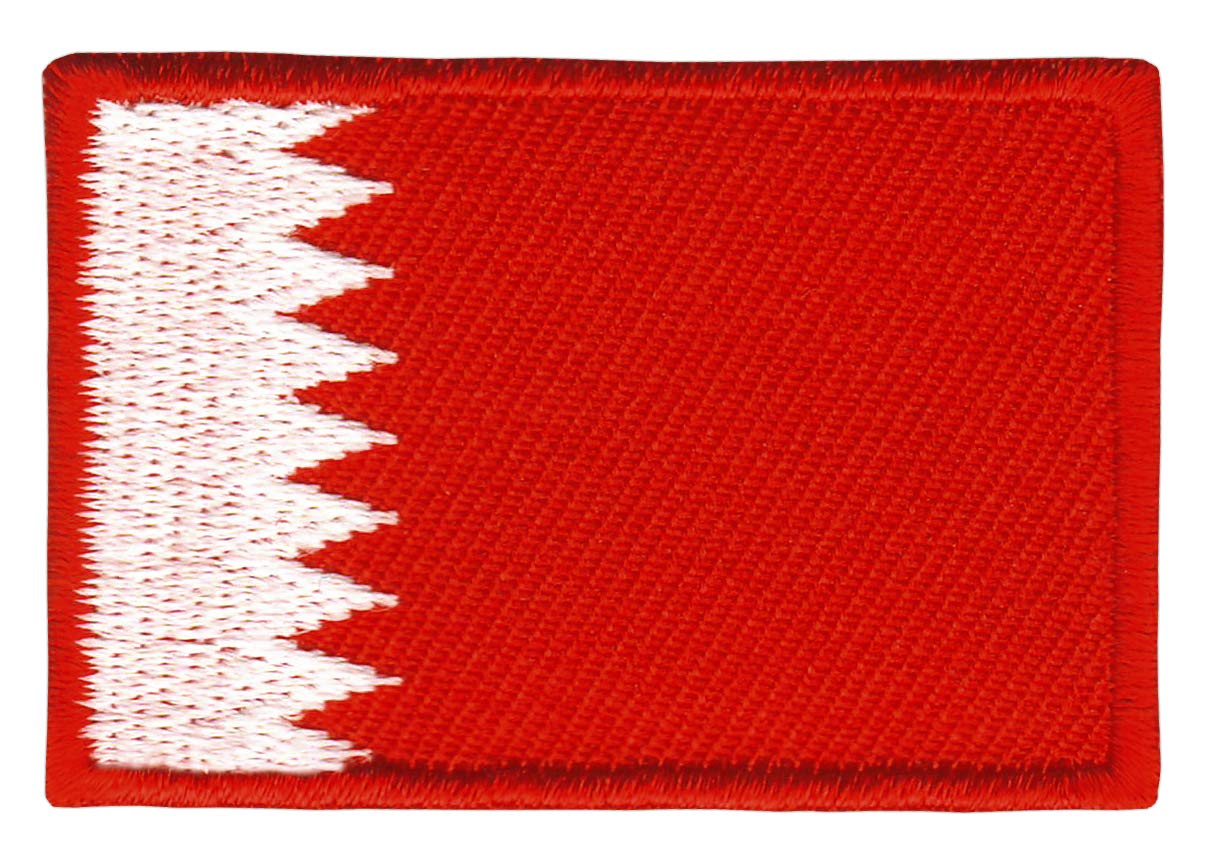 Bestellmich Bahrain Flagge Klein Fahne Emirat Aufnäher Bügelbild Patch 4,9 x 3,3 cm von Bestellmich