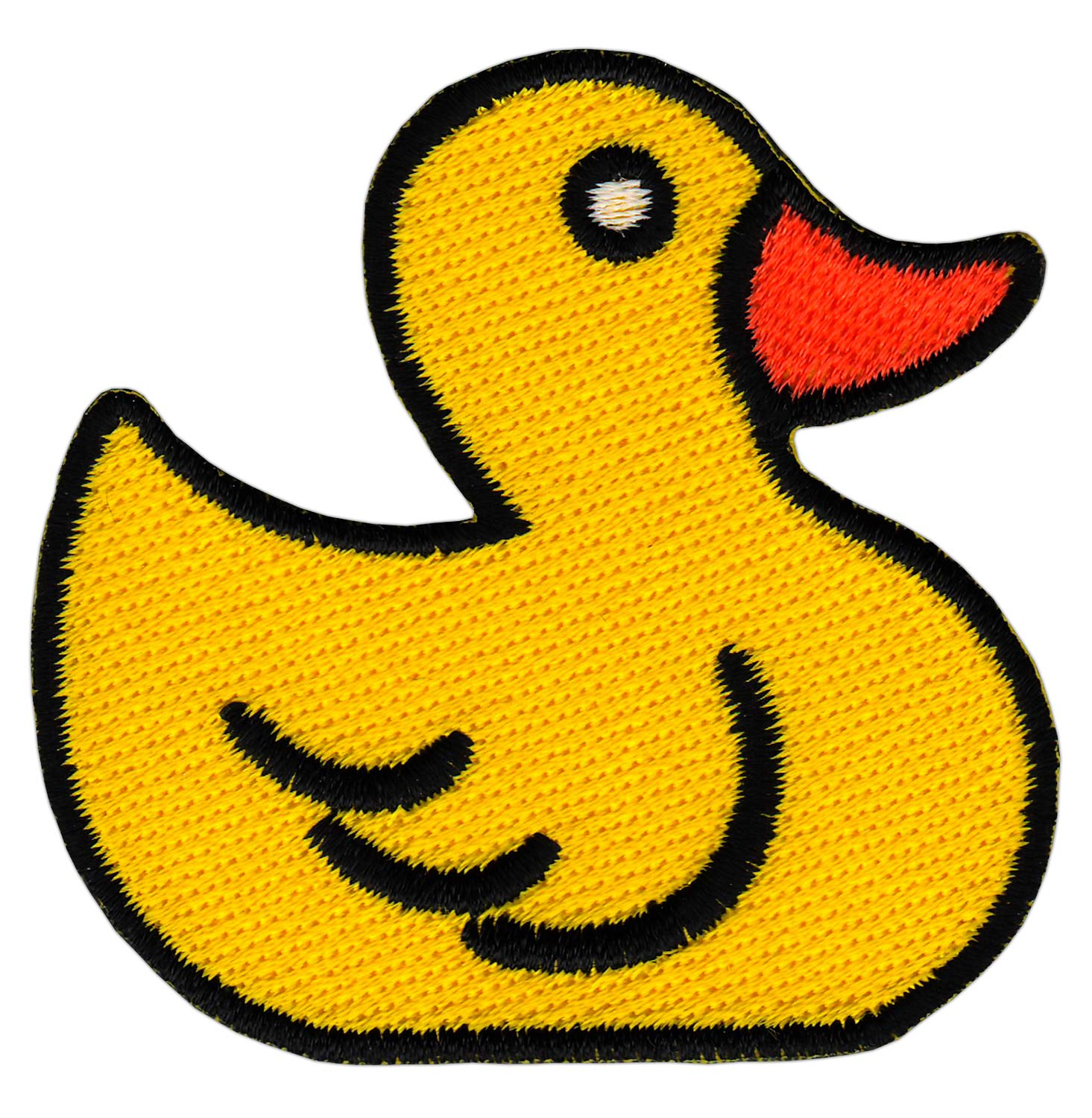 Bestellmich Gelb Ente Quietscheentchen Badeente Aufnäher Bügelbild Patch Applikation Größe 6,3 x 6,3 cm von Bestellmich