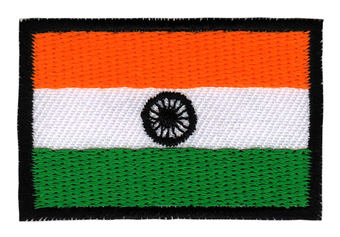 Bestellmich Indien Flagge Klein Aufnäher Bügelbild Größe 4,5 x 3,0 cm von Bestellmich