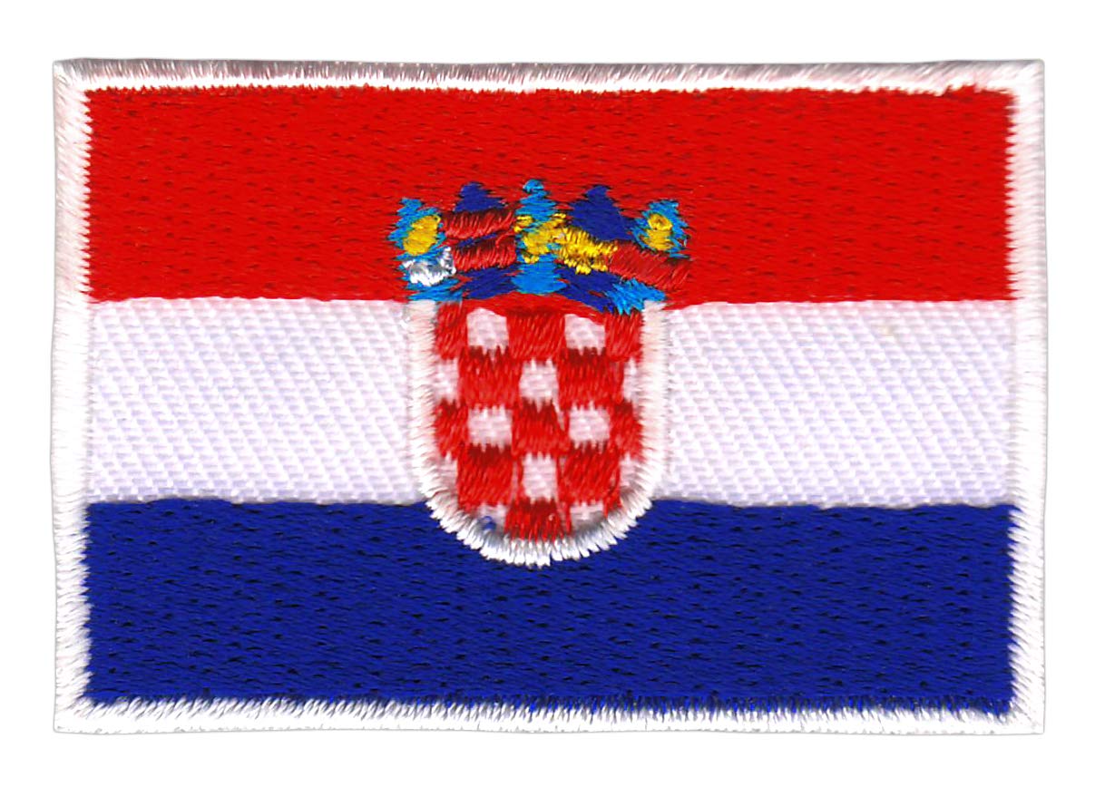 Bestellmich Kroatien Flagge Klein Aufnäher Bügelbild Größe 4,7 x 3,2 cm von Bestellmich