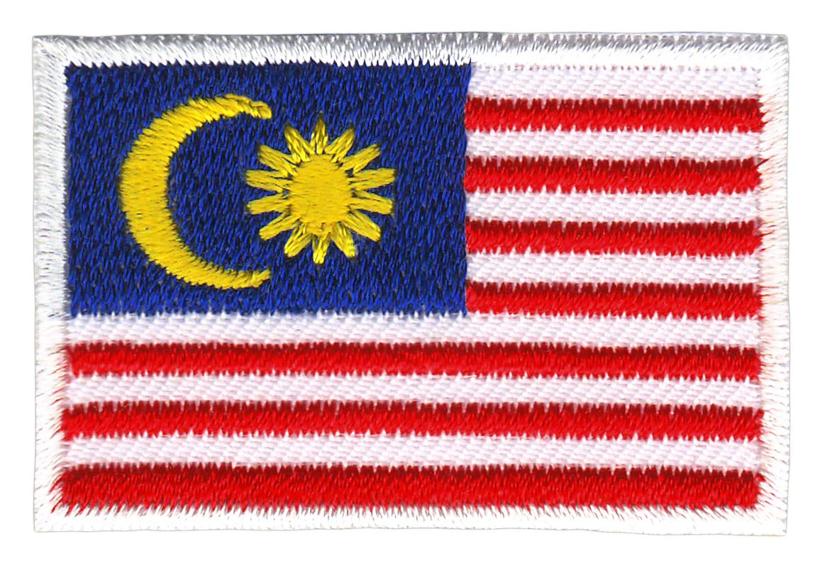 Bestellmich Malaysia Flagge Klein Aufnäher Bügelbild Größe 4,5 x 3,0 cm von Bestellmich
