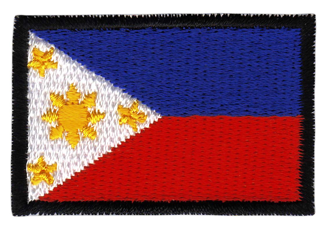 Bestellmich Philippinen Flagge Klein Aufnäher Bügelbild Größe 4,5 x 3,0 cm von Bestellmich