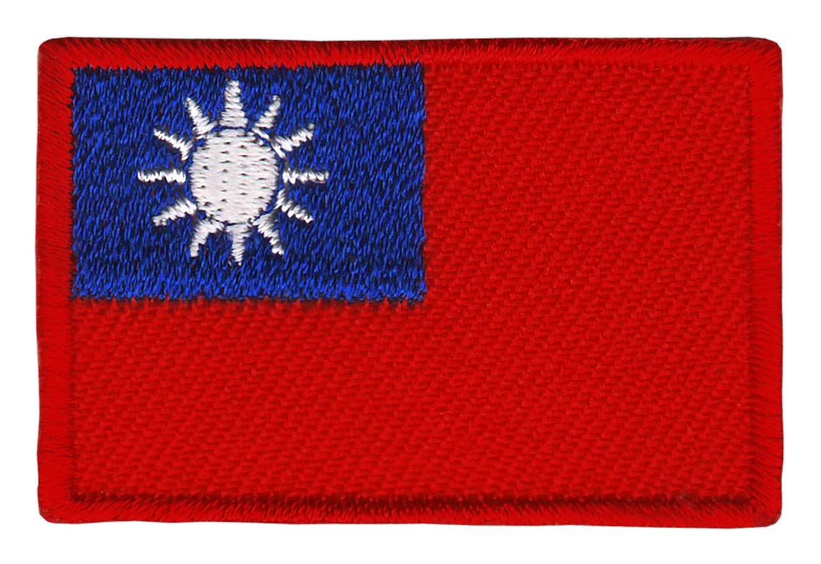 Bestellmich Republik China Taiwan Flagge Klein Aufnäher Bügelbild Größe 4,5 x 3,0 cm von Bestellmich
