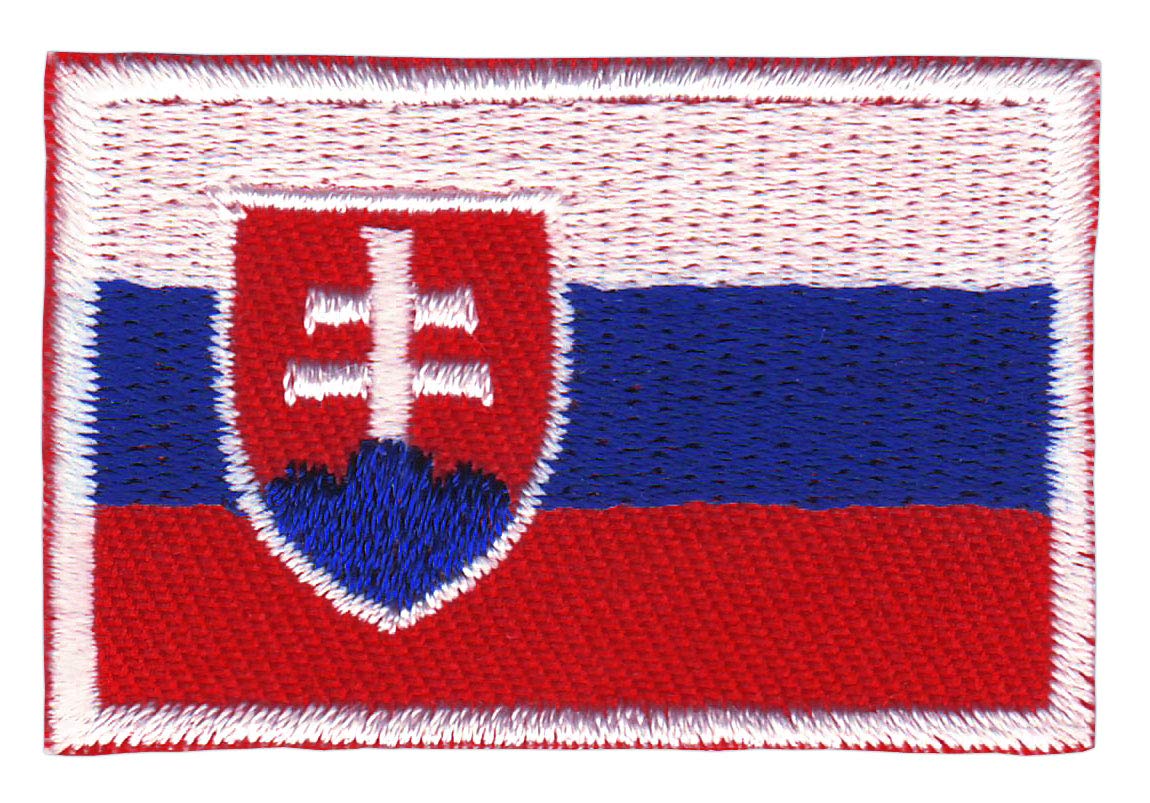 Bestellmich Slowakei Flagge Klein Aufnäher Bügelbild Größe 4,5 x 3,0 cm von Bestellmich