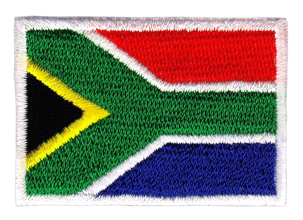 Bestellmich Südafrika Flagge Klein Aufnäher Bügelbild Größe 4,7 x 3,2 cm von Bestellmich