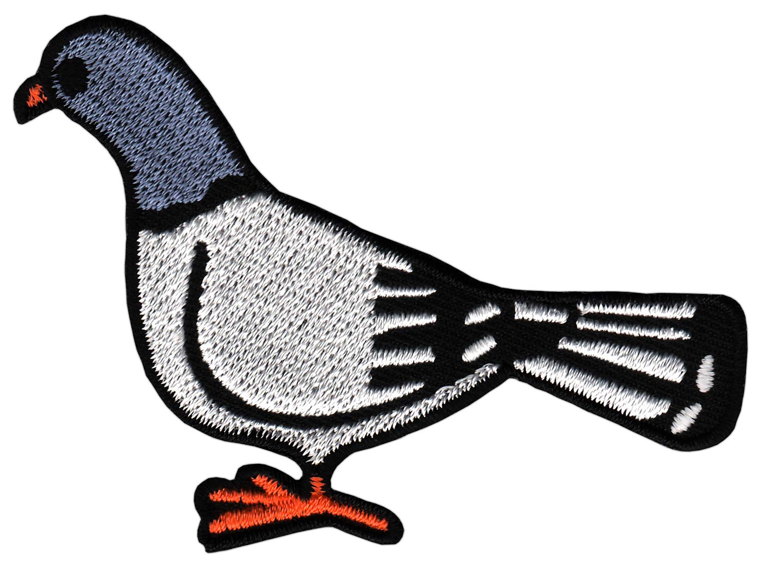 Bestellmich Taube Vogel Aufnäher Bügelbild Patch Applikation Größe 7,6 x 5,0 cm von Bestellmich