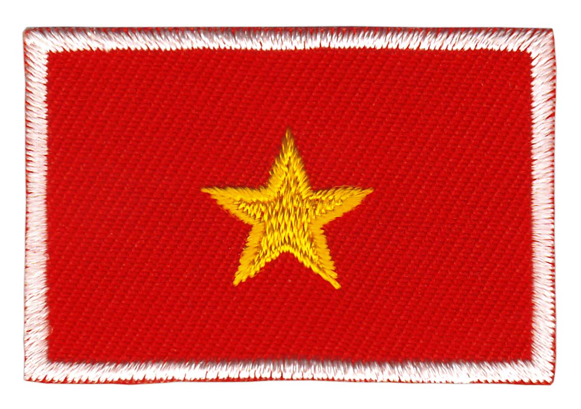 Bestellmich Vietnam Flagge Klein Aufnäher Bügelbild Größe 4,5 x 3,0 cm von Bestellmich