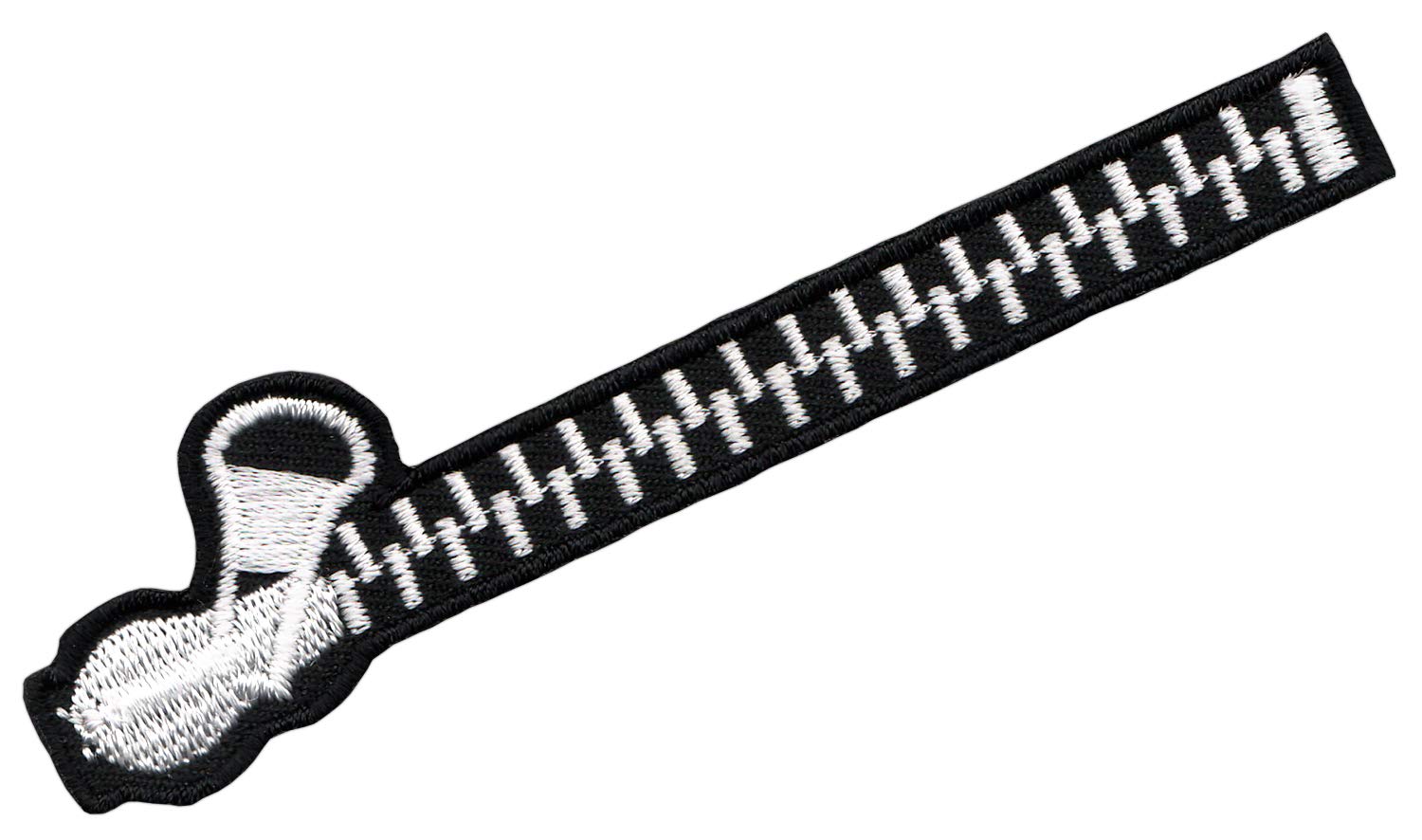Bestellmich gestickter Reißverschluss Aufnäher Bügelbild Patch Applikation Größe 9,5 x 2,0 cm von Bestellmich