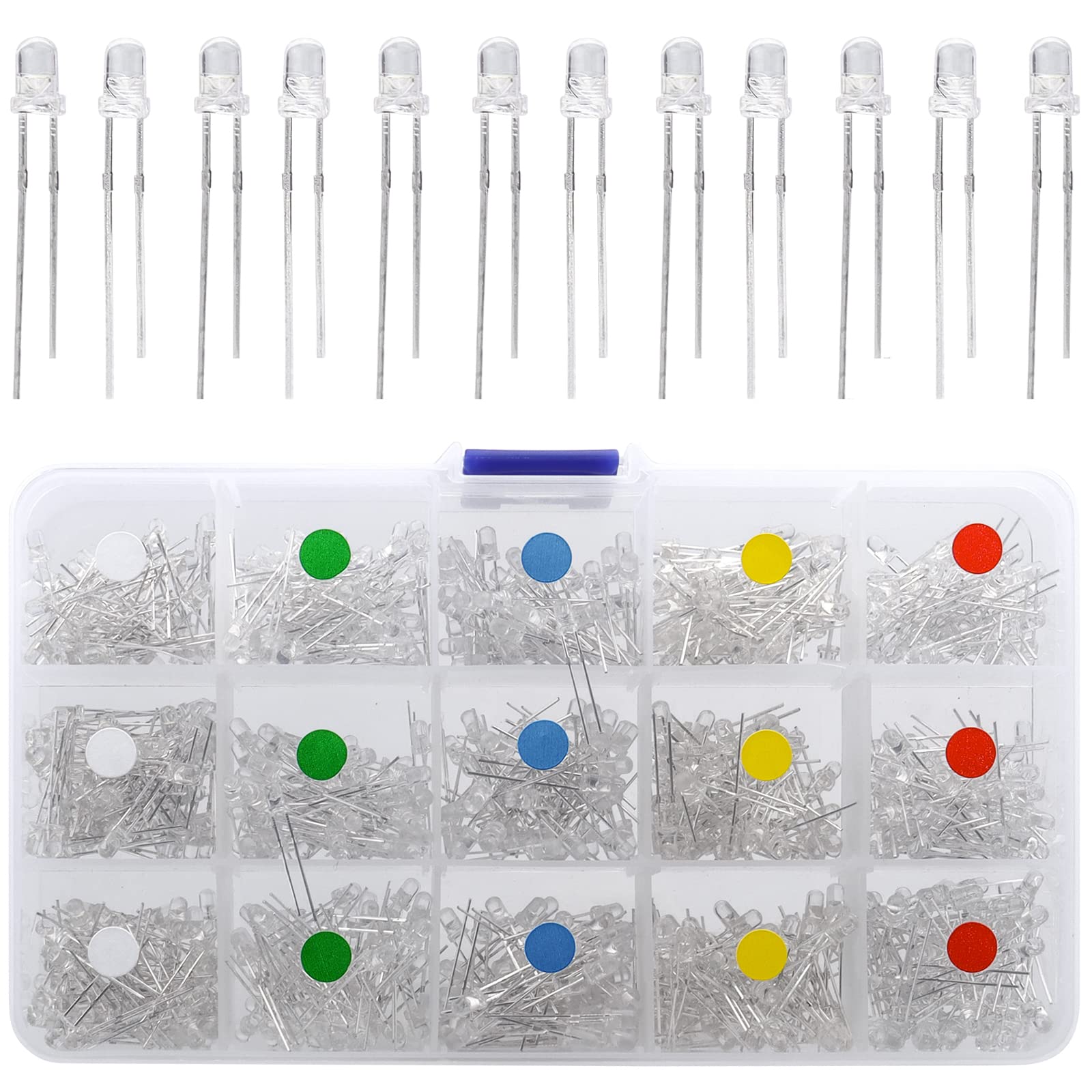 Bestgle 3mm led leuchtdiode extra hell weiße diode 2 pin leds transparenter rundkopf led leuchtdiode hohe helligkeit led klare 750 stück glatte zylindrische konkave oberfläche 5 farben kit box set Bestgle 3mm led leuchtdiode extra hell weiße diode 2 pin leds transparenter rundkopf led leuchtdiode hohe helligkeit led klare 750 stück glatte zylindrische konkave oberfläche 5 farben kit box set von Bestgle