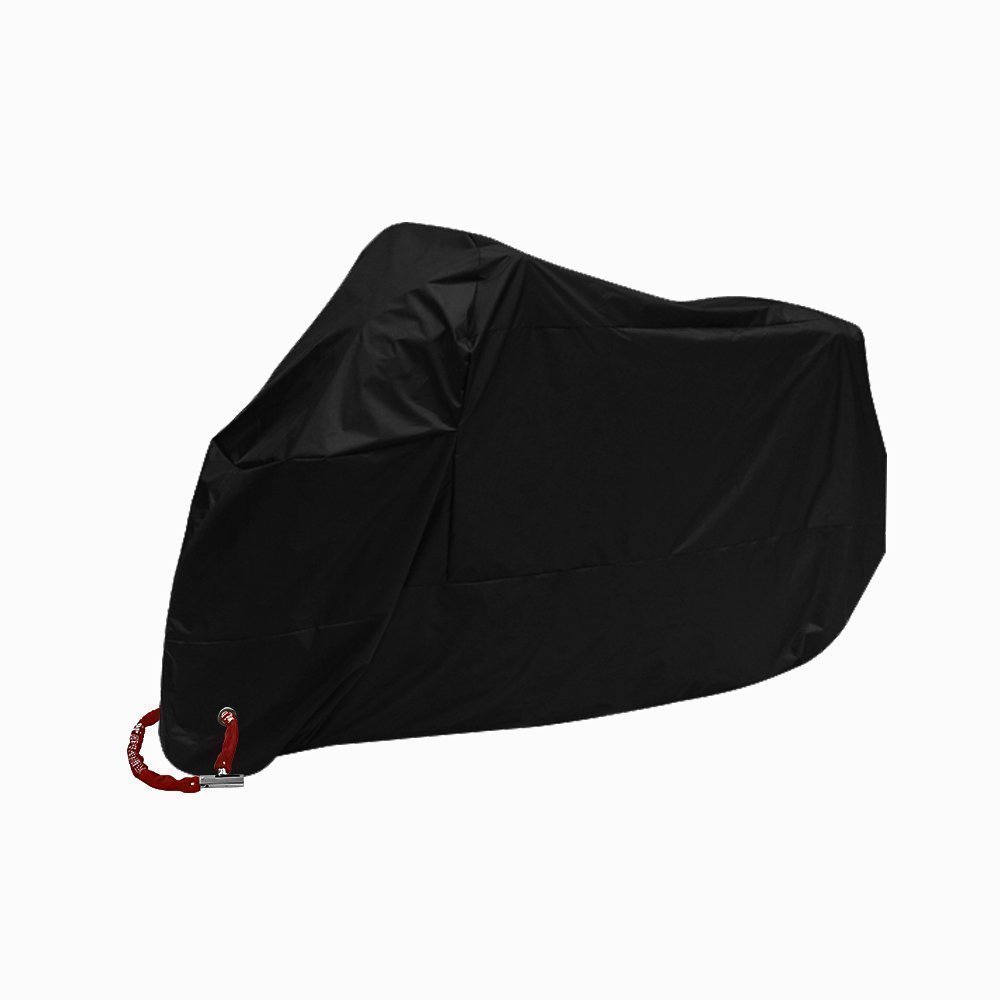 Bestland Motorrad Abdeckung Wasserdicht Staubdicht UV-Schutz Atmungsaktiv Sunblocker Motorradplane Cover Outdoor Roller Abdeckplane, Schwarz (4XL) von Zabapure