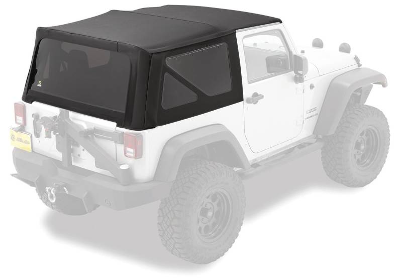 Bestop 7984117 Black Twill Replacement A-Top Black Twill For OEM Hardware For 1997-2006 Wrangler TJ And 2007-2016 Wrangler JK von Bestop
