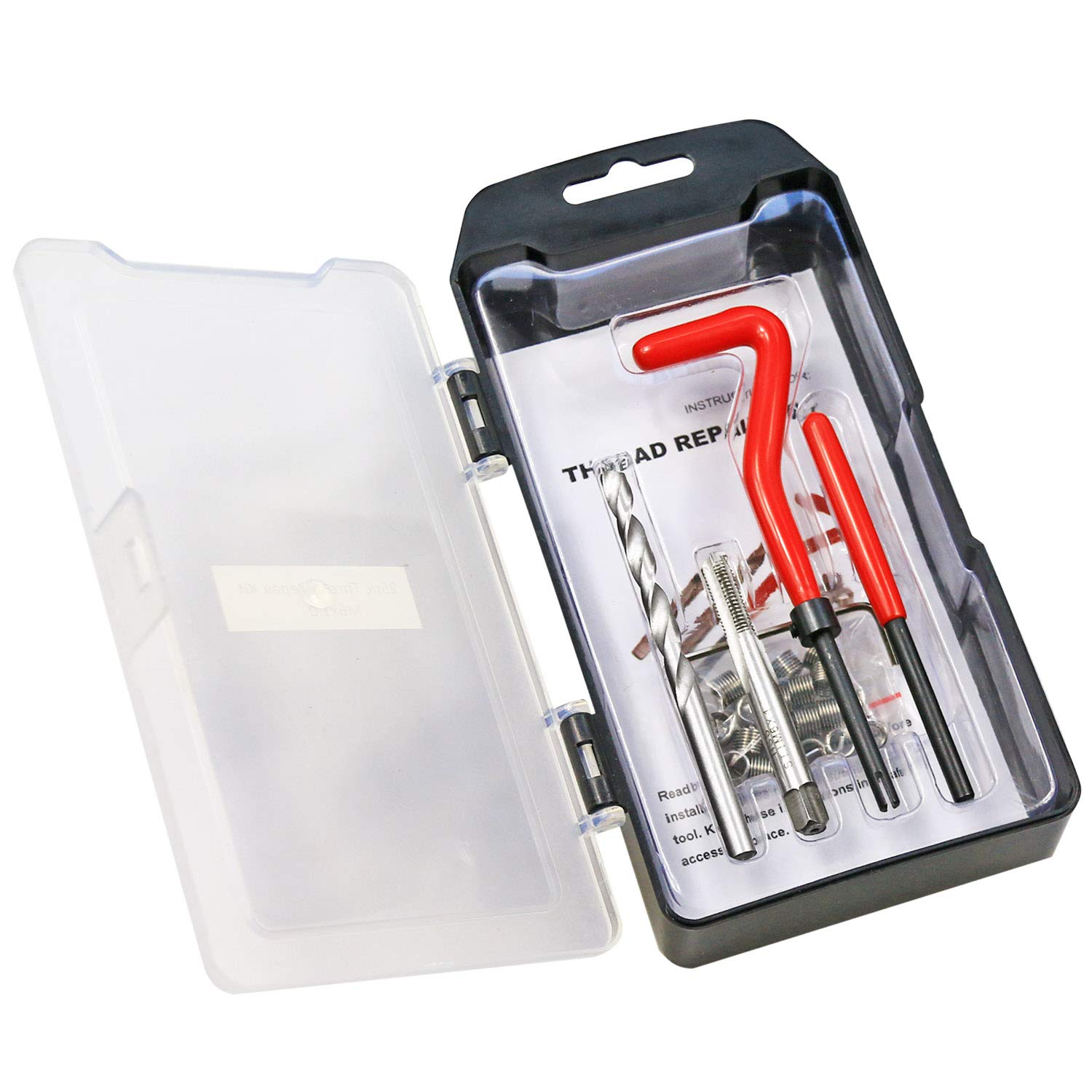 BestsQ 25 Stück Gewindereparatursatz Bohrer Helicoil Repair Kit Kompatibel Handwerkzeug Set für Auto Reparatur Größe:M6X1.0 BestsQ 25 Stück Gewindereparatursatz Bohrer Helicoil Repair Kit Kompatibel Handwerkzeug Set für Auto Reparatur Größe:M6X1.0 von BestsQ