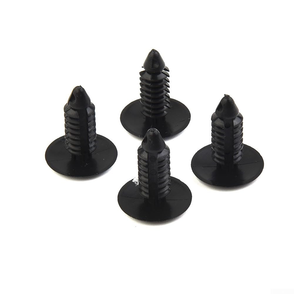 Set mit vier schwarzen Kunststoff-Clips für vordere Kennzeichenlöcher, ideal für individuelle Anpassung Set mit vier schwarzen Kunststoff-Clips für vordere Kennzeichenlöcher, ideal für individuelle Anpassung von Besttoolifes
