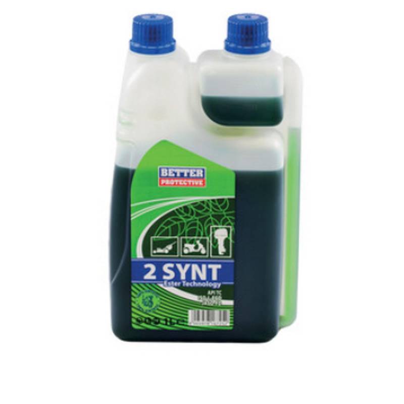 Öl für Mischung, 2-Takt, 100 % synthetisch, besser 2 Synt, 1 l mit Dosierer von Better Protective