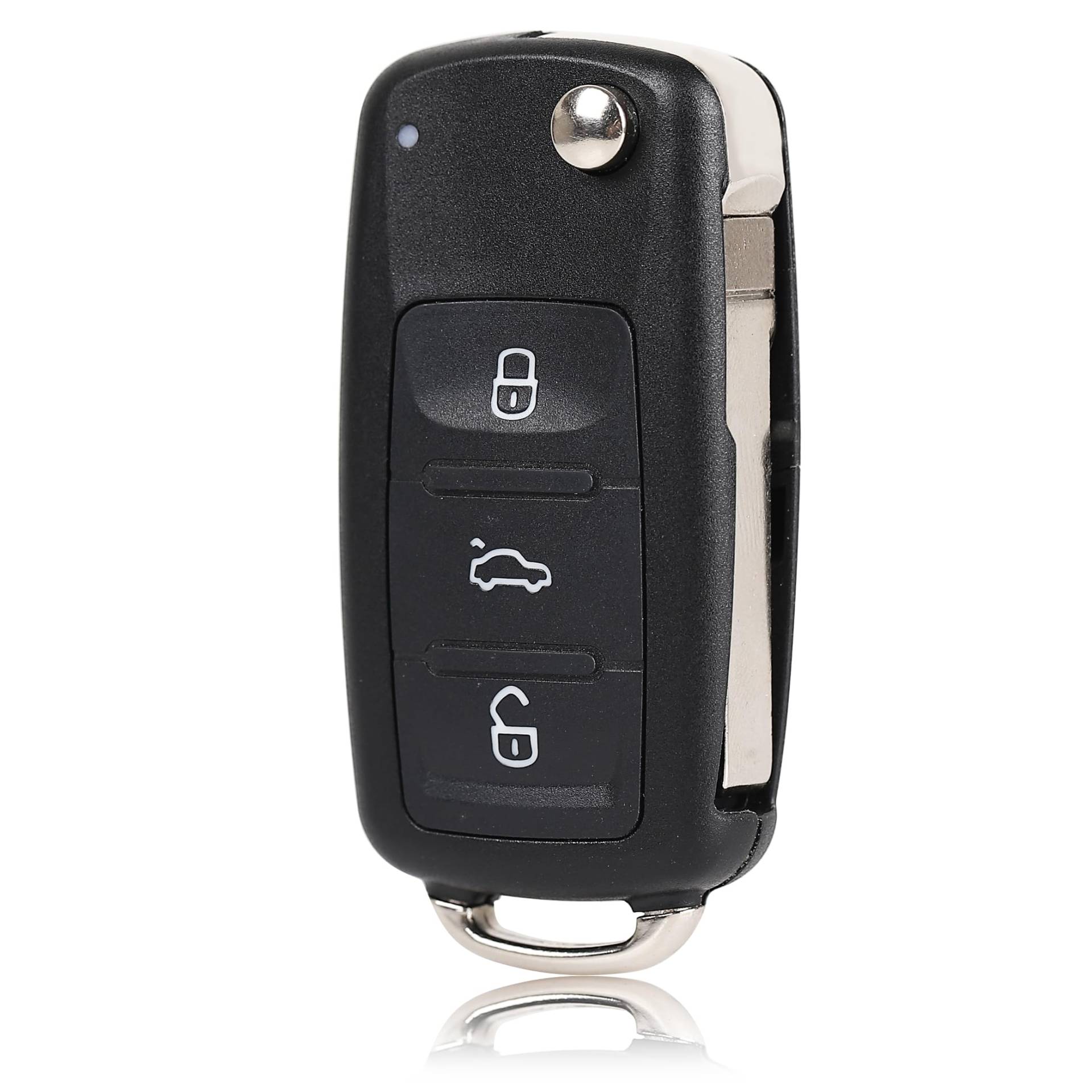 3-Tasten Repair Reparatur Satz Auto Schlüssel Austausch Gehäuse mit Rohling kompatibel für VW Tiguan Beetle EOS Jetta Golf UP Polo T5 Caddy von Betterher