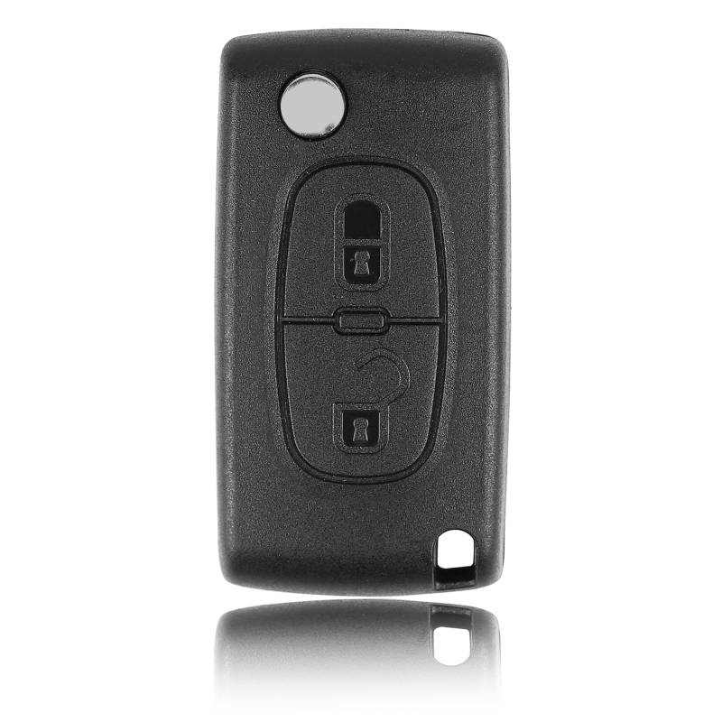Betterher 2-Tasten Klapp Schlüssel Gehäuse Funkschlüssel Fernbedienung Autoschlüssel Rohling Ohne Batteriehalter kompatibel mit Citroen/Peugeot/FIAT von Betterher