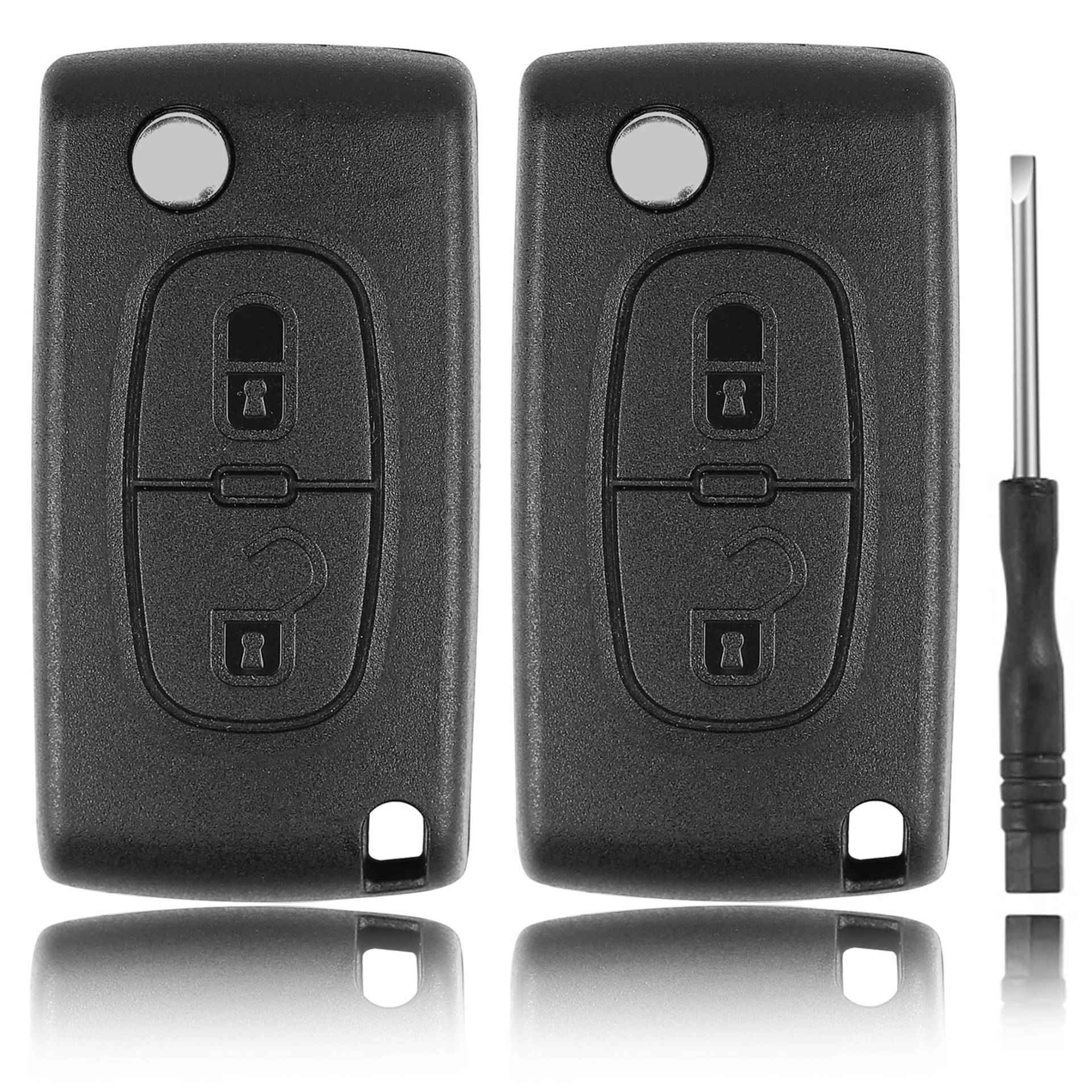 Betterher 2 stück Gehäuse der Fernbedienung Typ Messer 2-Tasten Auto Schlüsselgehäuse Pilot Autoschlüssel für Peugeot 207 308 407 607 807 und Citroen C2 C3 C4 C5 C6 C8 DS3 DS4-0536 VA2 Betterher 2 stück Gehäuse der Fernbedienung Typ Messer 2-Tasten Auto Schlüsselgehäuse Pilot Autoschlüssel für Peugeot 207 308 407 607 807 und Citroen C2 C3 C4 C5 C6 C8 DS3 DS4-0536 VA2 von Betterher
