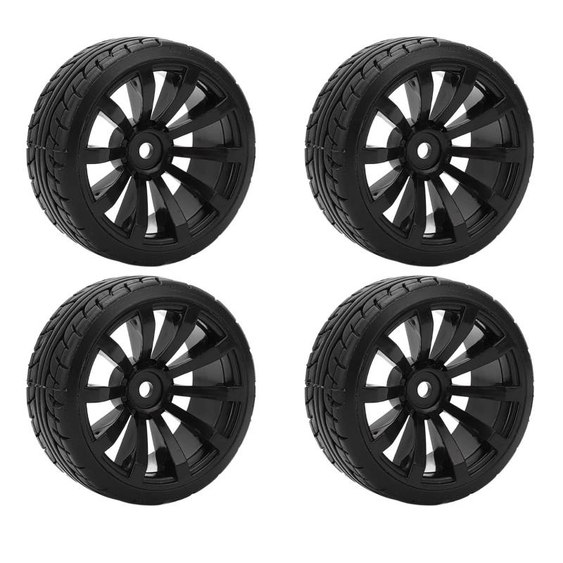 4pcs 1/10 RC -Driftauto -Reifen, RC - und Reifen Hartreifen für Tami Ya Tt02 auf der Straße Drifting Car RC -Gummi und Set von Beufee