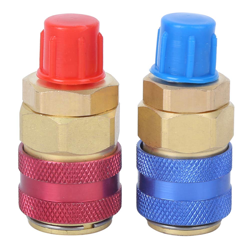 R134A Klimaanlagenverstellbare Schnellkoppler -Adapter, hohe Niedrig -Seit -Stecker -Konvertektor -Kit -Messing -Adapter für R134A hohe niedrig rote Blaue Seite R134A Klimaanlagenverstellbare Schnellkoppler -Adapter, hohe Niedrig -Seit -Stecker -Konvertektor -Kit -Messing -Adapter für R134A hohe niedrig rote Blaue Seite von Beufee
