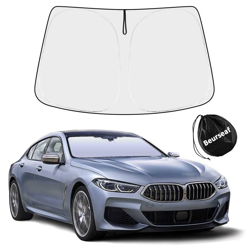 Beurseaf Sonnenschutz Auto Frontscheibe,Sonnenschutz Auto,Auto UV Schutz,2025 Faltbar Reflektierend Sonnenschirm mit UV Shutz für Auto Windschutzscheibe (L) von Beurseaf