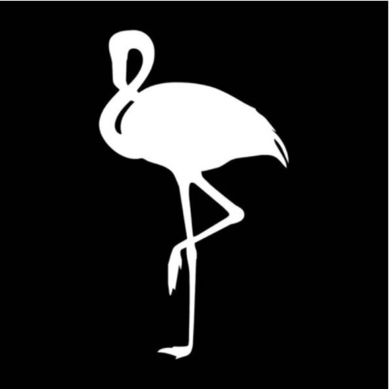 Bhysfenhgttvv 2 stücke Autoaufkleber 9,6 * 16,5 cm Schöne Flamingo Lustige Vinyl Autoaufkleber Aufkleber Zubehör weiß von Bhysfenhgttvv
