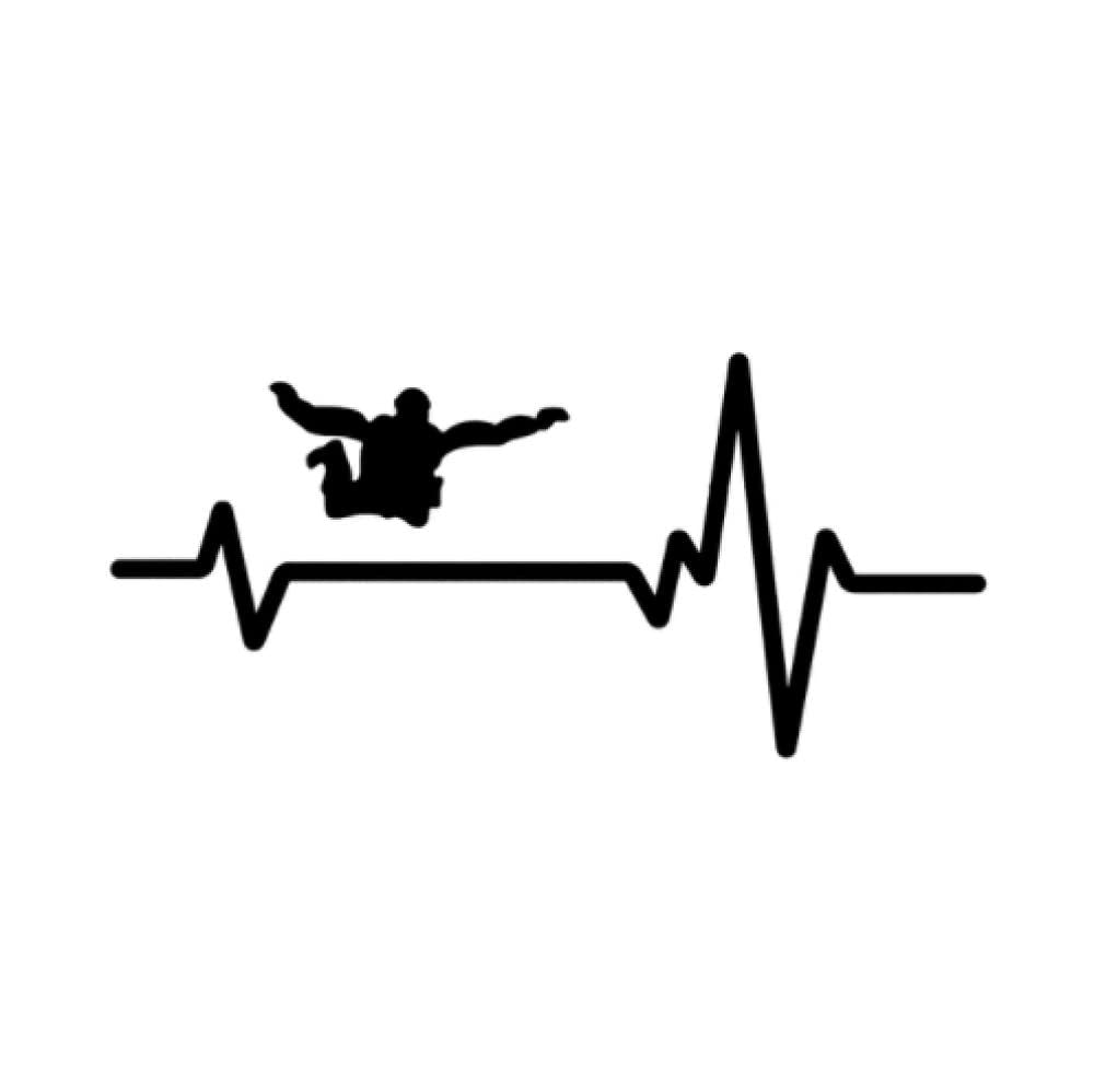 Bhysfenhgttvv 2 stücke Autoaufkleber15,9 * 7,4 cm Herzschlag Linie Fallschirm Dekor Laptop Auto Aufkleber Silhouette Vinyl Grafik Schwarz Bhysfenhgttvv 2 stücke Autoaufkleber15,9 * 7,4 cm Herzschlag Linie Fallschirm Dekor Laptop Auto Aufkleber Silhouette Vinyl Grafik Schwarz von Bhysfenhgttvv