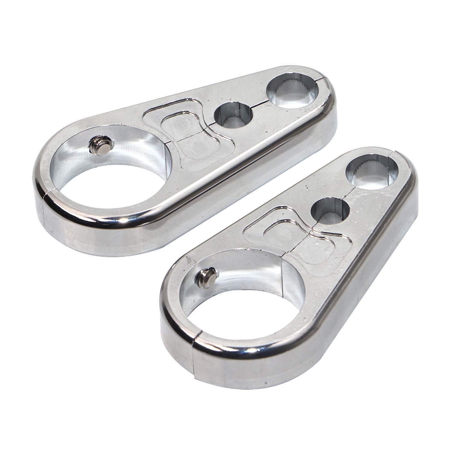 Bid4ze 1 Paar 25 mm verchromter Rahmen Kupplungszug Bremsleitung Klemme Clip für Harley Universal Bid4ze 1 Paar 25 mm verchromter Rahmen Kupplungszug Bremsleitung Klemme Clip für Harley Universal von Bid4ze