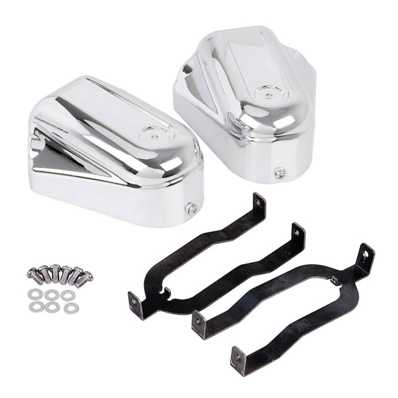 Bid4ze Chrom Bar Shield Hinterachsabdeckung Hinterachse Schwinge Abdeckkappen für Harley Softail Classic FLSTC Deluxe FLSTN Sportster XL 883 1200 von Bid4ze