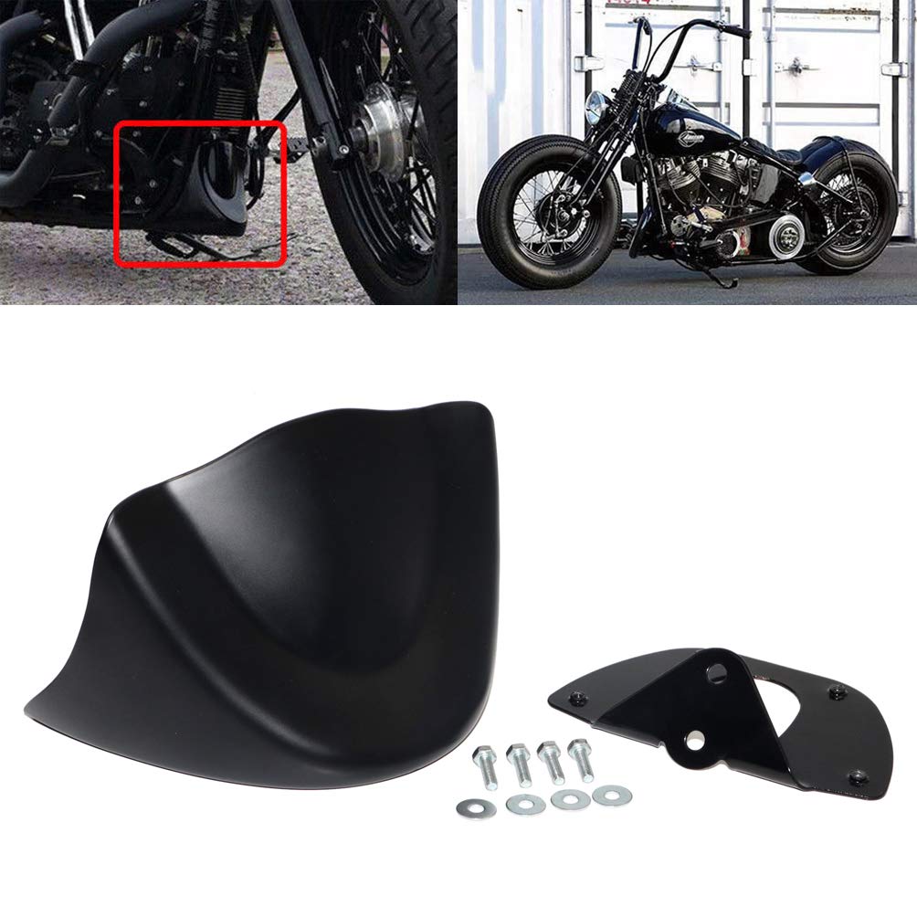 Bid4ze Mattschwarzer, unterer Kinnspoiler für Harley Dyna Street Bob Low Rider Super Glide Custom FXD FXDB FXDL 2006–2017 von Bid4ze