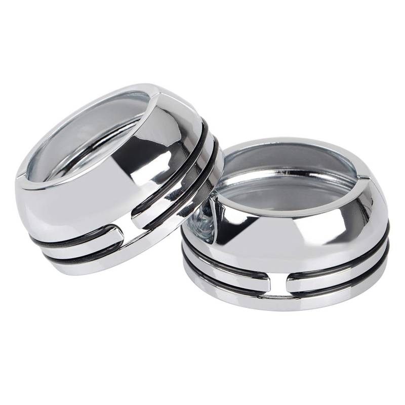 Bid4ze Motorrad 49 mm Gabel Kofferraum Abdeckung Set Chrom Slider Staubschutzkappen für Harley Dyna Super Glide FXD Low Rider FXDWG VRSC 2006–2017 von Bid4ze