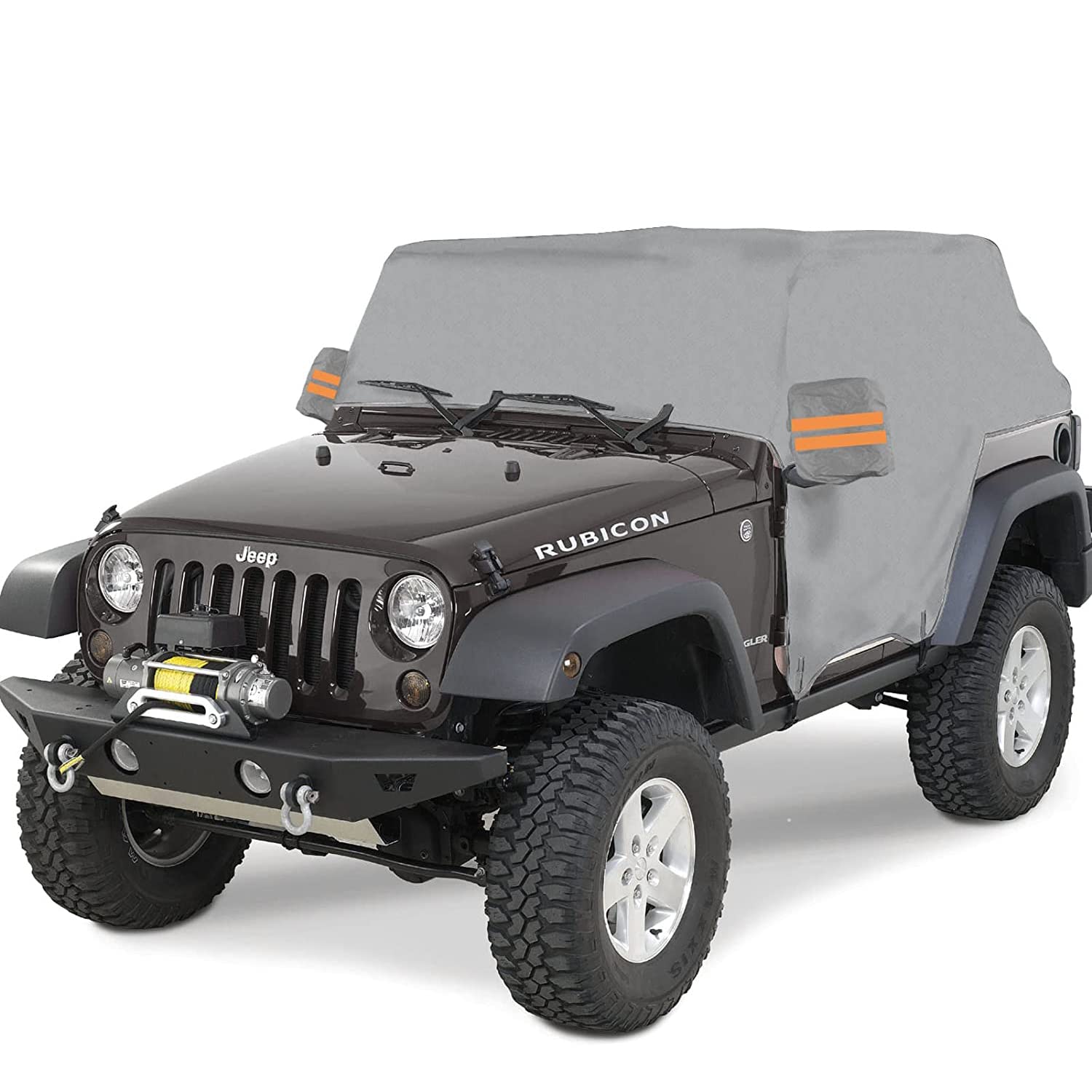 Big Ant Autoabdeckung, 100% wasserdichte Auto Halb Abdeckplane für Jeep Wrangler 2 Türen, Halb Autogarage für Wrangler CJ, TJ, YJ und JK, Jeep Abdeckung Anti-Regen, UV Big Ant Autoabdeckung, 100% wasserdichte Auto Halb Abdeckplane für Jeep Wrangler 2 Türen, Halb Autogarage für Wrangler CJ, TJ, YJ und JK, Jeep Abdeckung Anti-Regen, UV von Big Ant
