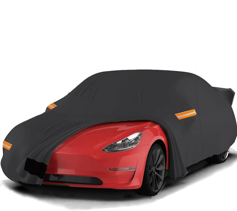 Big Ant Autoabdeckung für Tesla Model Y, 100% wasserdichte Autoplane, UV-, Regen-, Staubschutz Auto Abdeckplane, Autogarage für Tesla Model Y von Big Ant