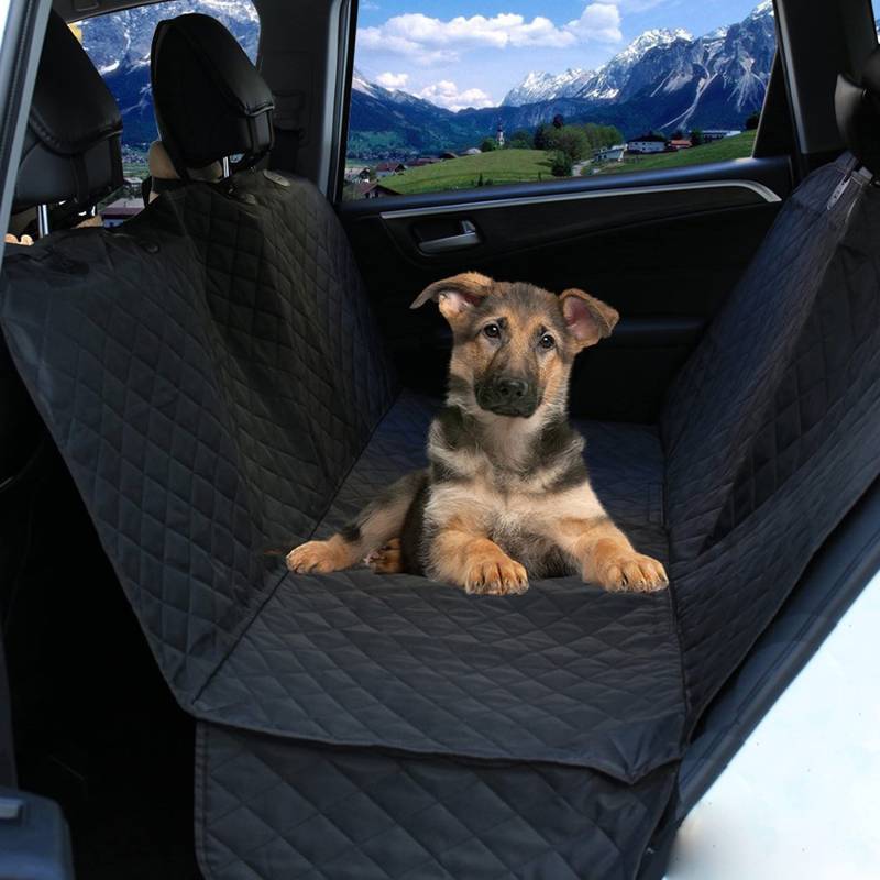 Big Ant Hundedecke für Tesla Y, Wasserdichter Hundeschondecke für Auto Rückbank und Kofferraum, Rücksitzschoner mit Seitenschutz und Mesh Sichtfenster für Tesla X/Y von Big Ant