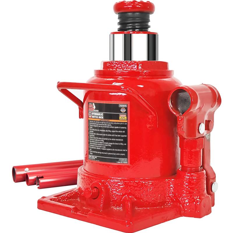Big Red T92007A Torin hydraulischer Wagenheber, flach, geschweißt, 20 Tonnen Kapazität, Rot von Big Red