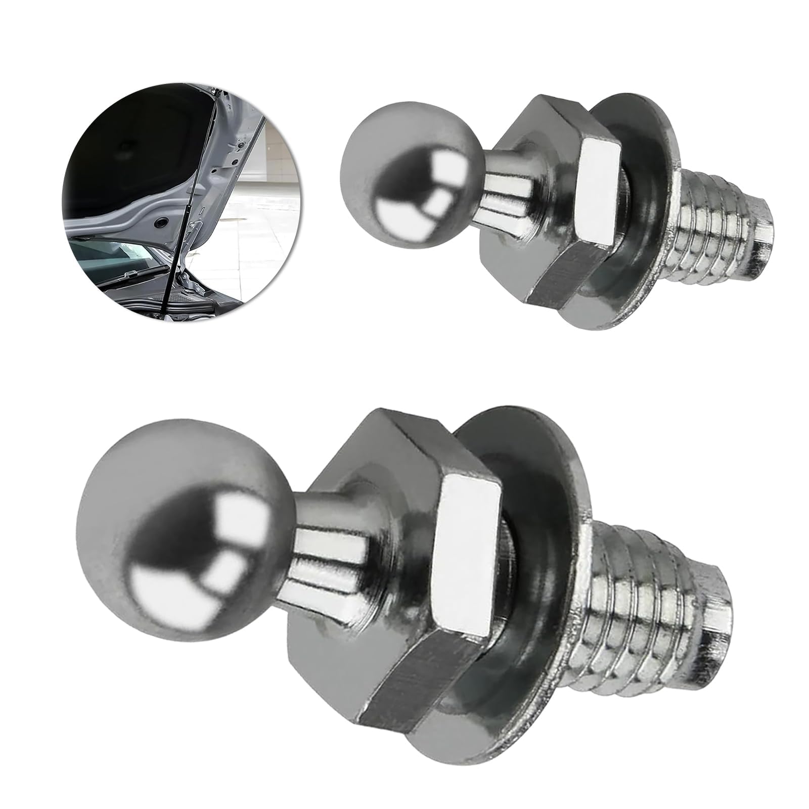 2er Set M8 Kugelzapfen aus Edelstahl, 10mm Kugelkopf für Gasdruckfedern, Ideal für Automobil- und Schiffsbau, Robuste und Rostfreie Kugelbolzen für Heckklappen und Motorhauben 2er Set M8 Kugelzapfen aus Edelstahl, 10mm Kugelkopf für Gasdruckfedern, Ideal für Automobil- und Schiffsbau, Robuste und Rostfreie Kugelbolzen für Heckklappen und Motorhauben von BigCheer