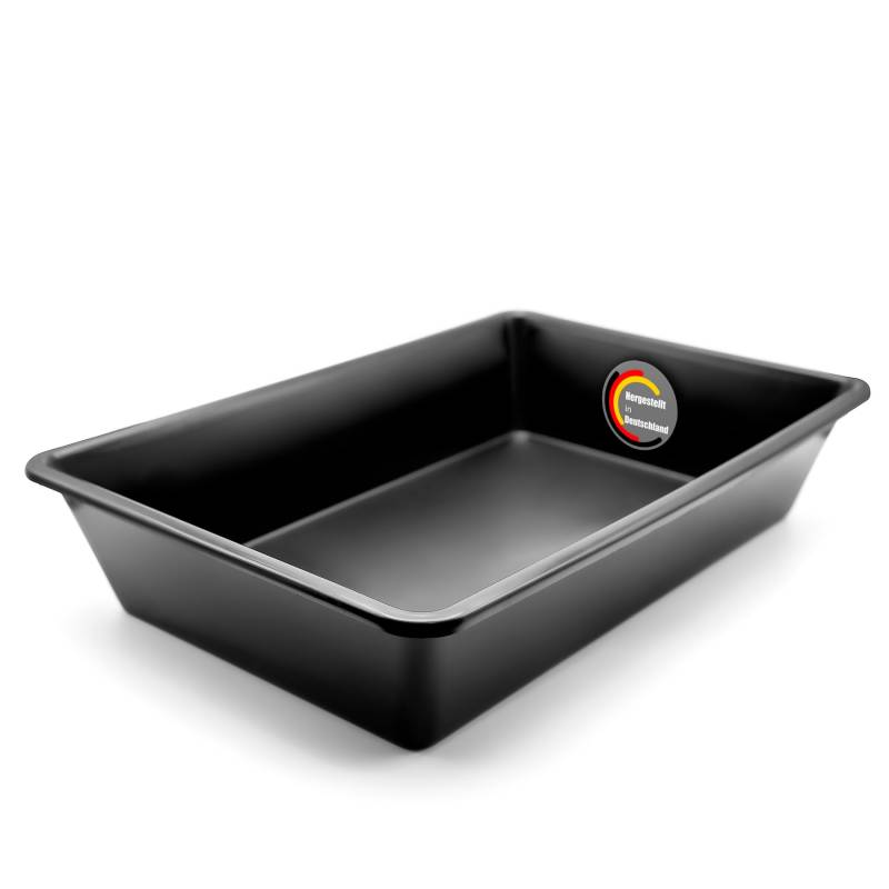 BigDean Ölauffangbehälter 20 L 60x40x12 cm aus robustem Kunststoff – Auffanghilfe für Ölwechsel – Made in Germany von BigDean