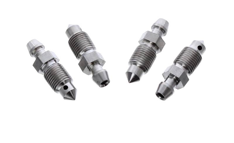 M10 X 1 34mm Edelstahl Bremsentlüftung Schrauben Nippel (4) von Bigg Red
