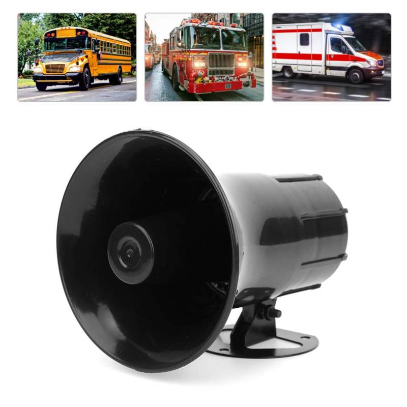 Auto-Warnalarm, Universal-Autoalarm-Hupen-Sirene 3-Ton-Ton Auto-Megaphon-Lautsprecher 115dB 50W von BigKing