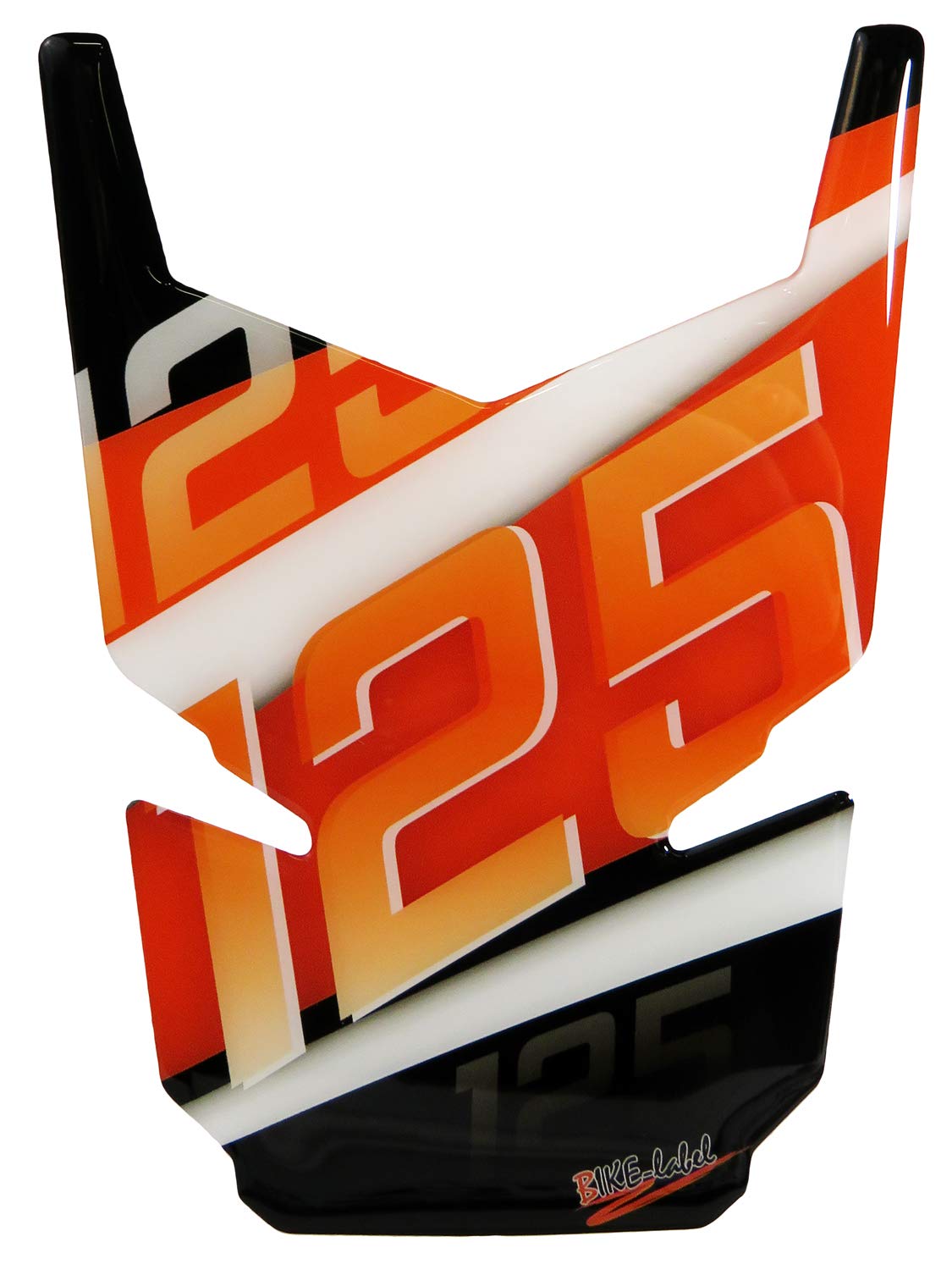 Tankpad 3D Orange Stripes Tank Schutz kompatibel für KTM 125 Duke 502540 von BIKE-label