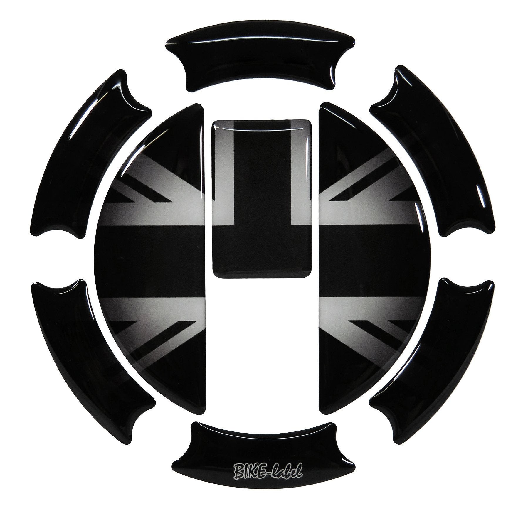 BIKE-label Tankdeckel-Pad Aufkleber Union Jack kompatibel für Triumph 650004-VA von BIKE-label