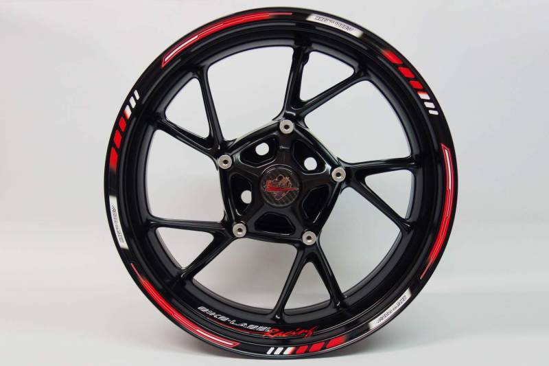 BIKE-label Felgenrand Aufkleber Motorrad 17 Zoll Racing Red 1000 GP Style 710002-VA von BIKE-label