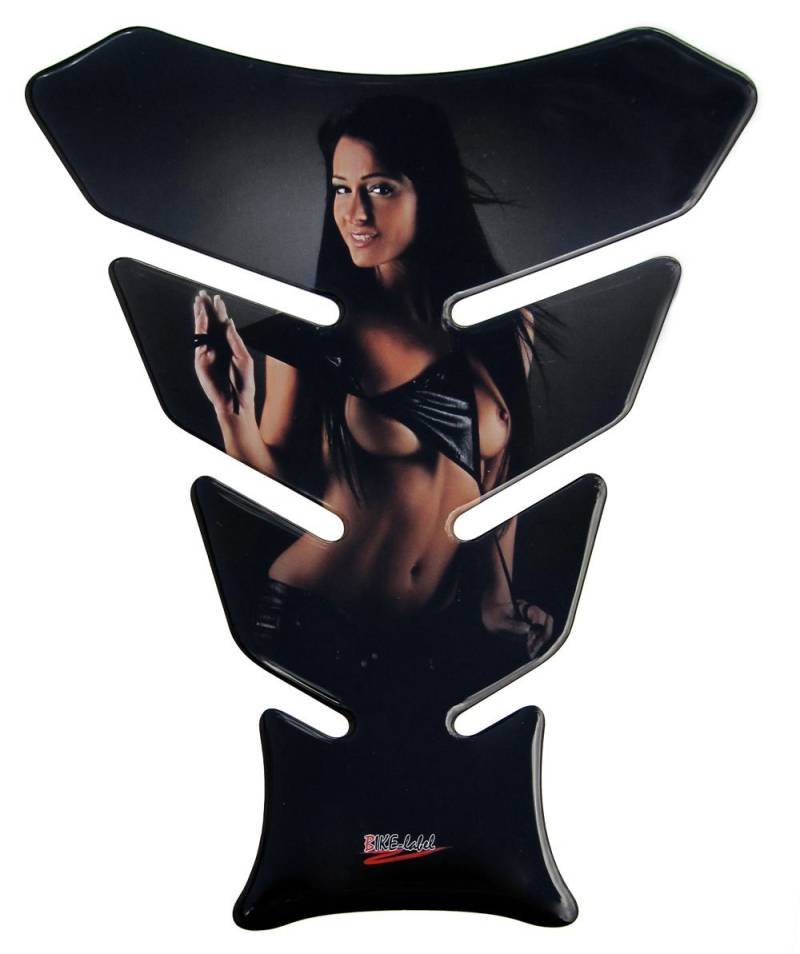 BIKE-label Tankpad Motorrad Aufkleber 3D Woman in Black universeller Tankschutz 501211 von BIKE-label